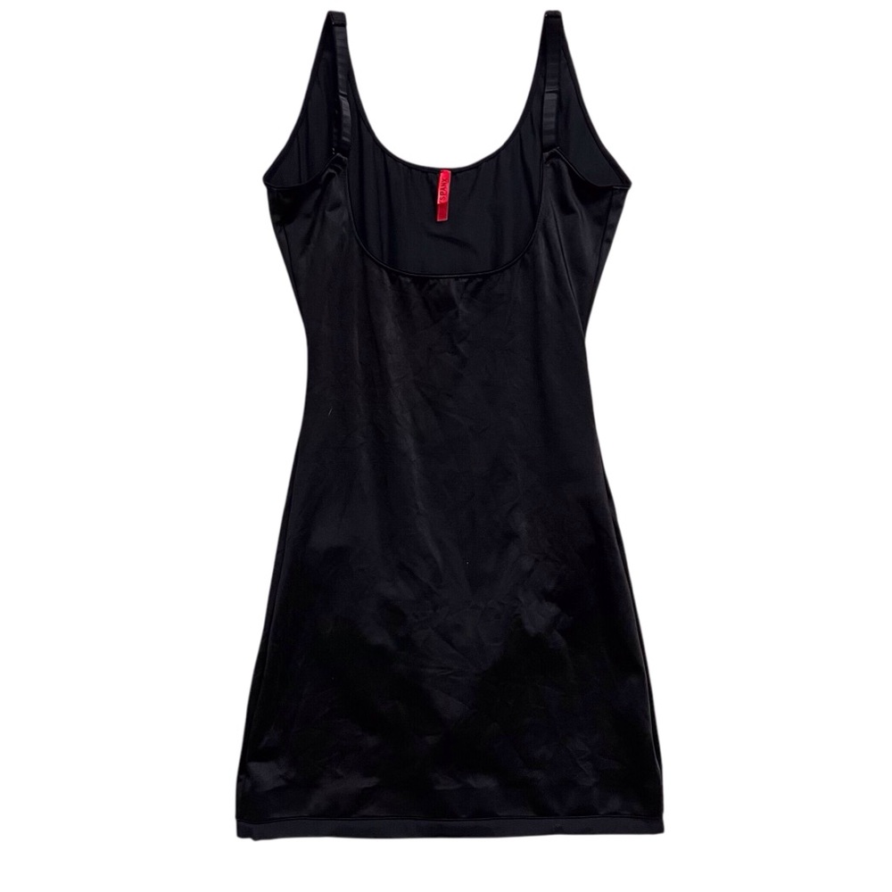Spanx Open Bust Slip Shaping Dress Black Slimming Lingerie Shaper Mini Large